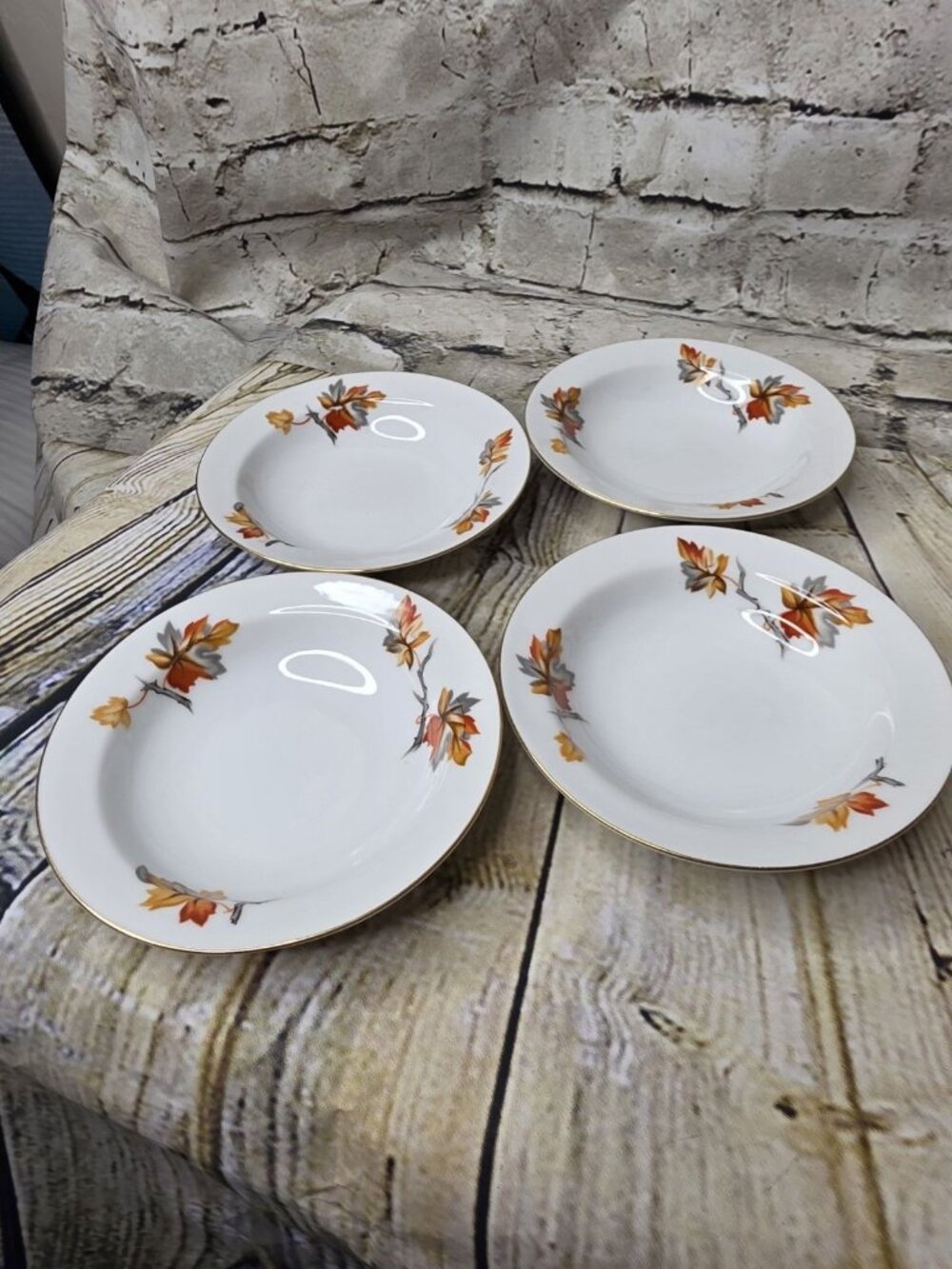 4 Craftsman China Golden Autumn 5.5" Rimmed Sauce Berry Bowls 169